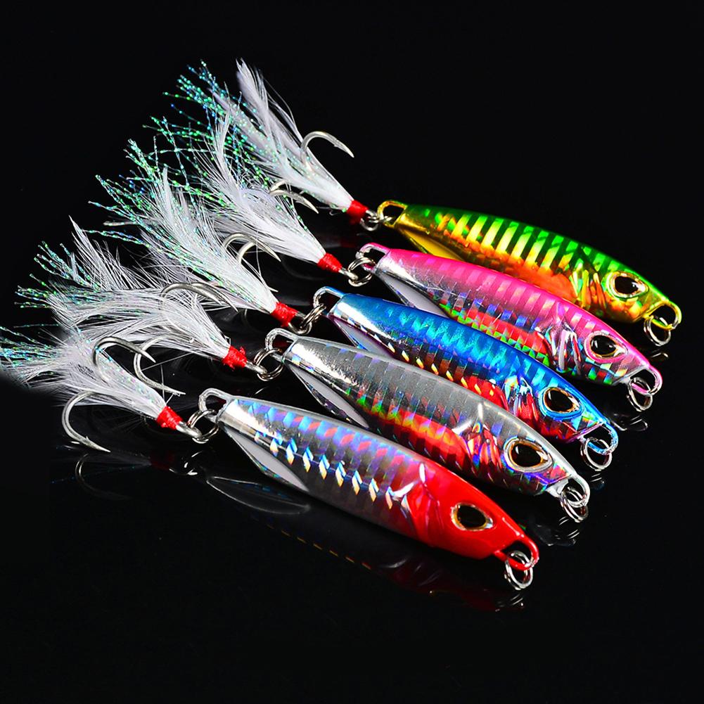 30g 65mm Artificial Baits Metal Sequins Iron Plate Wobbler Rotating Bait Long Cast Fishing Lure for Saltwater Freshwater