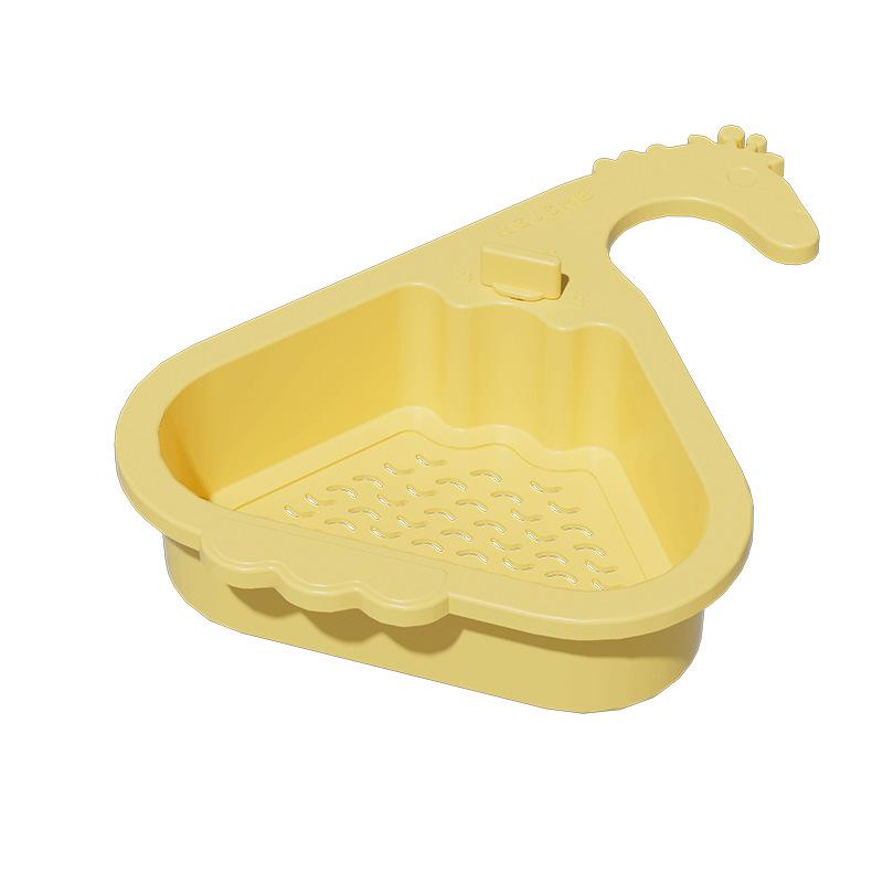 

Multifunctional Sink Drain Basket Faucet Hanging Filter Bag Automatic Dumping Basket Sink Sponge Rack Kitchen Waste Collector жовтий