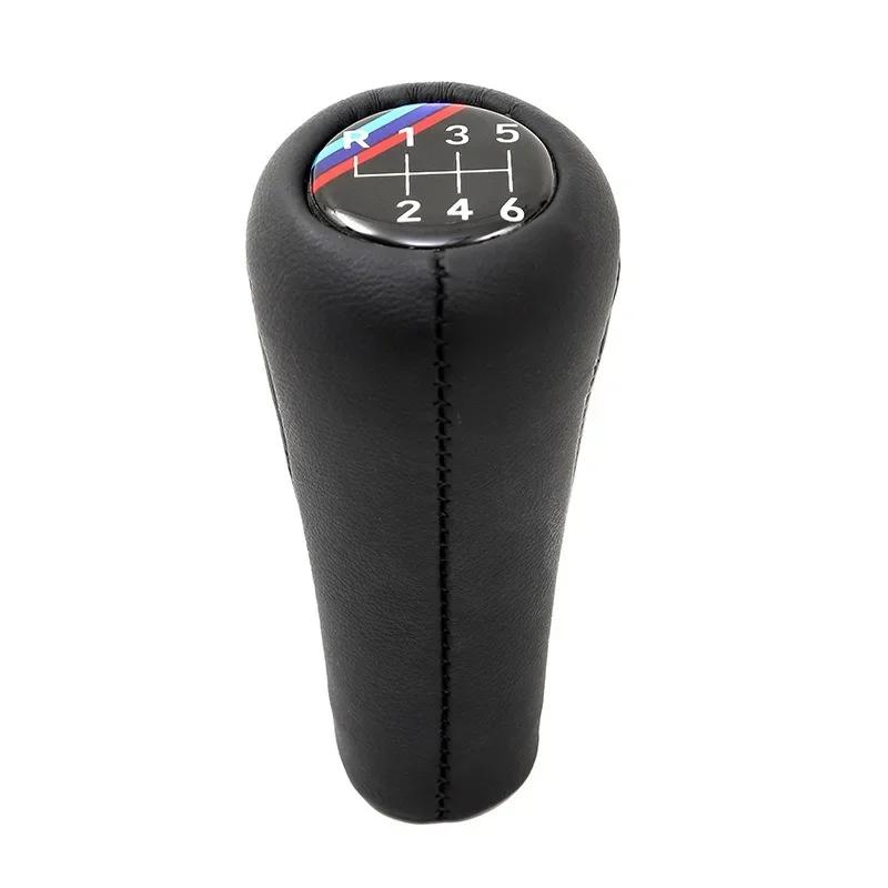 Auto 5 6-Gang Leder Schalthebel Schalthebelknauf Passend für BMW 1 3 5 6 Serie E30 E32 E34 E36 E38 E39 E46 E53 E60 E63 E83 E84 E90 E91