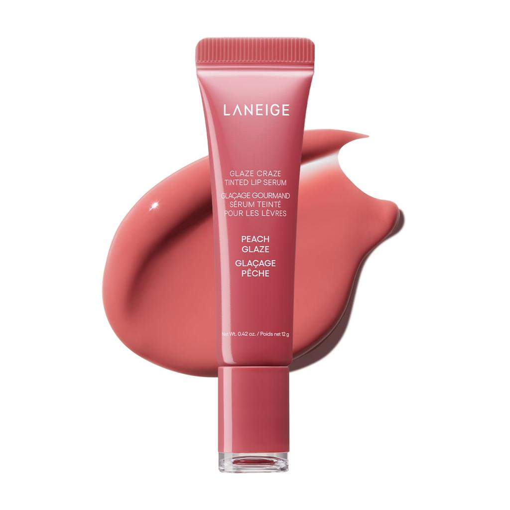 LANEIGE Glaze Tint Lip Serum Peach Glaze 12g Lip Cream Lip Mask Lip Balm Tinted Lip Moisturizing Korean