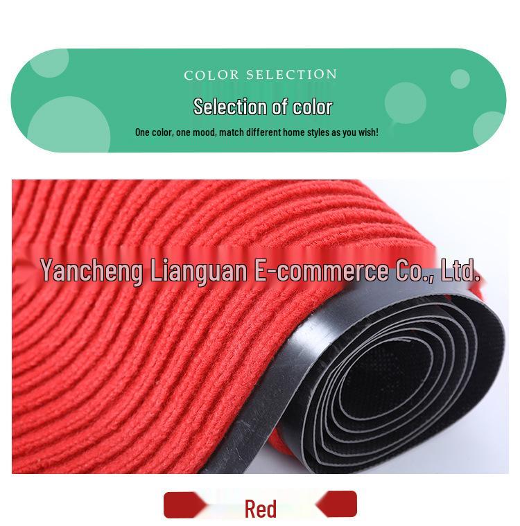 Large Red Anti-Slip Water-Absorbing Doormat for Entrance, Hallway, Stairs, and Kitchen
