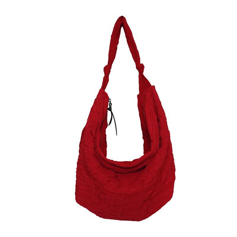 

Bag Female Niche Lazy Casual Fabric Tote Large Capacity Class Commuting Shoulder червоний