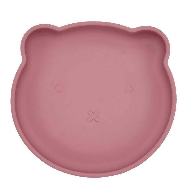 Baby-Silikon-Speiseteller mit Saugnapf, Bärenform, Babyfütterung, Geschirr, Küche, Kinder, Trainingsgeschirr, Teller, Schüssel, BPA-frei