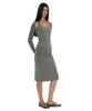 Partimento Woman Pwc Folding Waist Jersey Midi Skirt_Khaki
