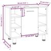 Bathroom Cabinet Grey Sonoma 60x32x53.5 cm Engineered Wood