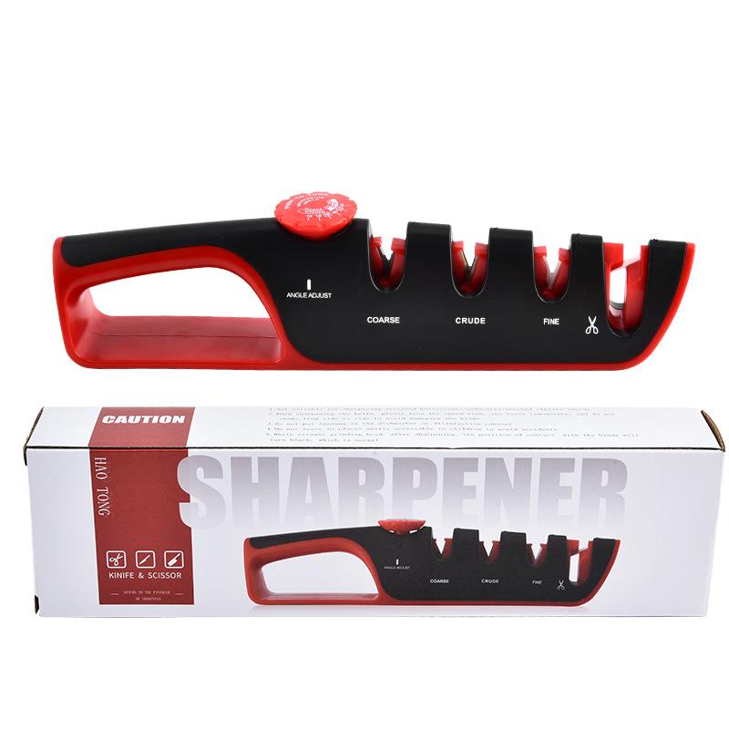 Adjustable 4-in-1 Knife Sharpener: Multifunctional Kitchen Sharpening Tool