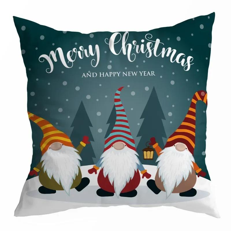 Christmas Cartoon Cute Pillow Case Cute Cushion Cover Car Office Sofa Home Decoration