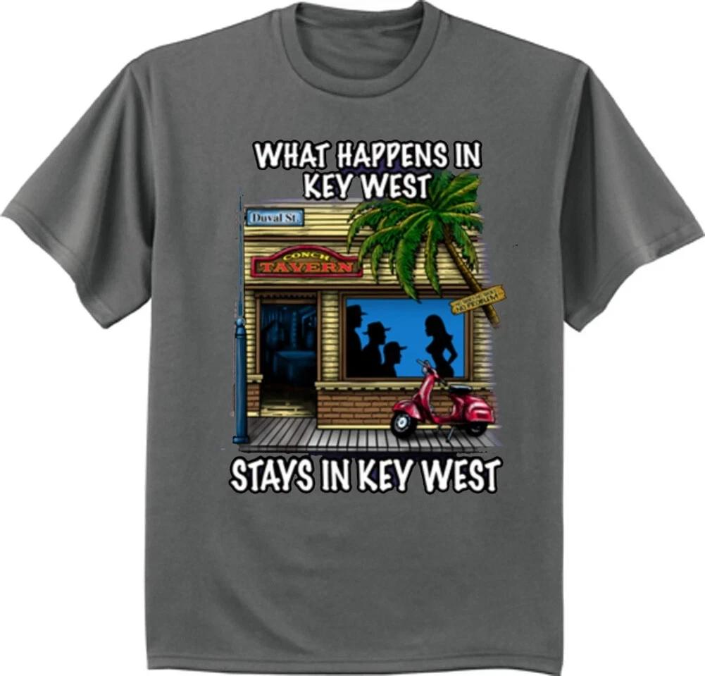 What Happens in Key West T-shirt Funny Mens Graphic Tee S