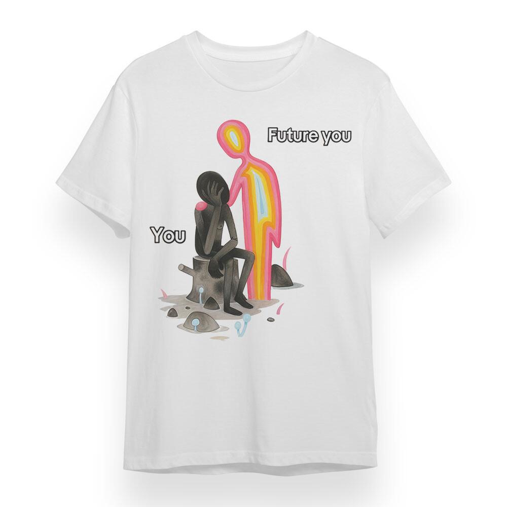 

Women s T-shirt With You VS Future You Graphic Unisex 100% Cotton Oversized Tee 2XL