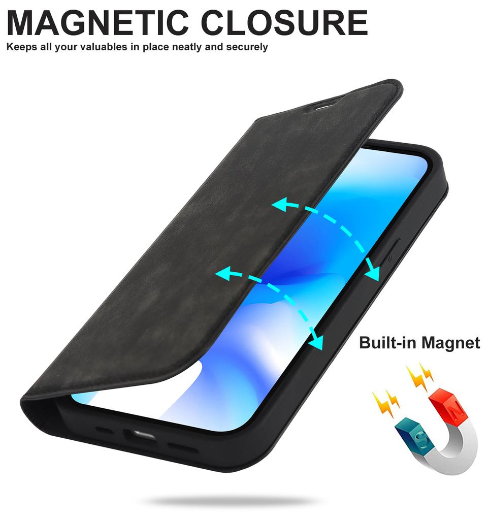 Für iPhone 15 Hülle Leder Kartenhalter Handy Schutzhülle Kompatibel mit MagSafe