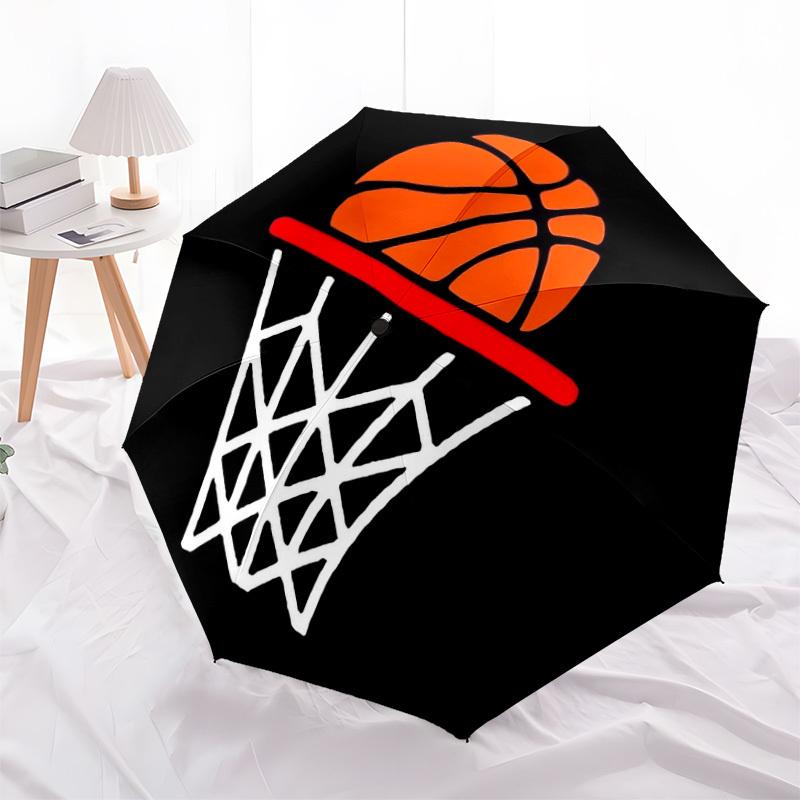 1 Stück Basketballkorb Icon Regenschirm mit Kunststoffgriff, Geeignet für alle Jahreszeiten Zuhause Reise Outdoor RegenschirmDD081