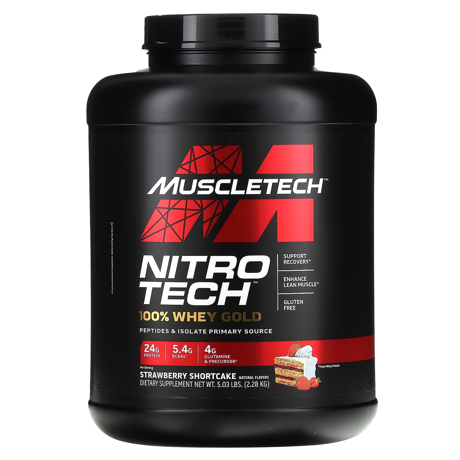 

Nitro Tech, 100% Whey Gold, Strawberry Shortcake, 2.28Kg(5.03Lbs)
