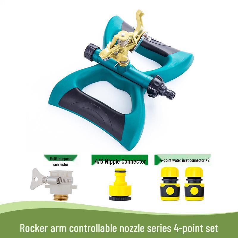 360° Rotating Garden Sprinkler for Lawn, Flower Watering, and Roof Cooling