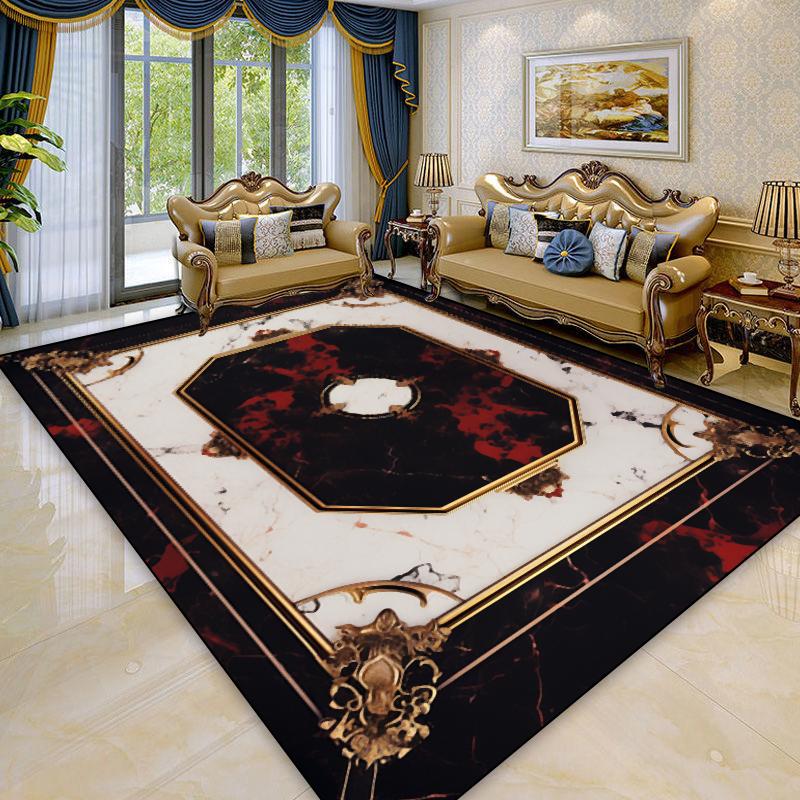 Wohnzimmer Luxus Dekoration Teppich Große Fläche Europäischer Stil Sofa Bereich Teppiche Zuhause Schlafzimmer Ankleidezimmer Rutschfeste Bodenmatte Waschbar