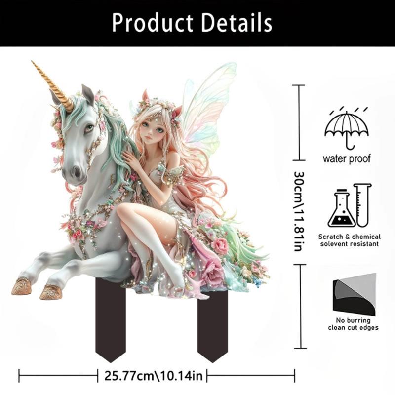 Butterfly Acrylic Stake Elf Figurines Statue Tree with Lovely Appearance for Indoor and Outdoor Spaces Craft Supplies