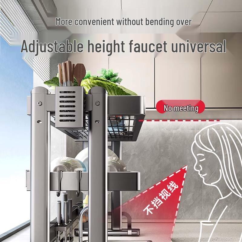 Multifunctional Kitchen Countertop Dish Rack