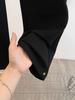 Pantalones Casuales Adelgazantes Negros de Primavera Temprana - Moda para Mujer Tallas Grandes 300 Jin MM