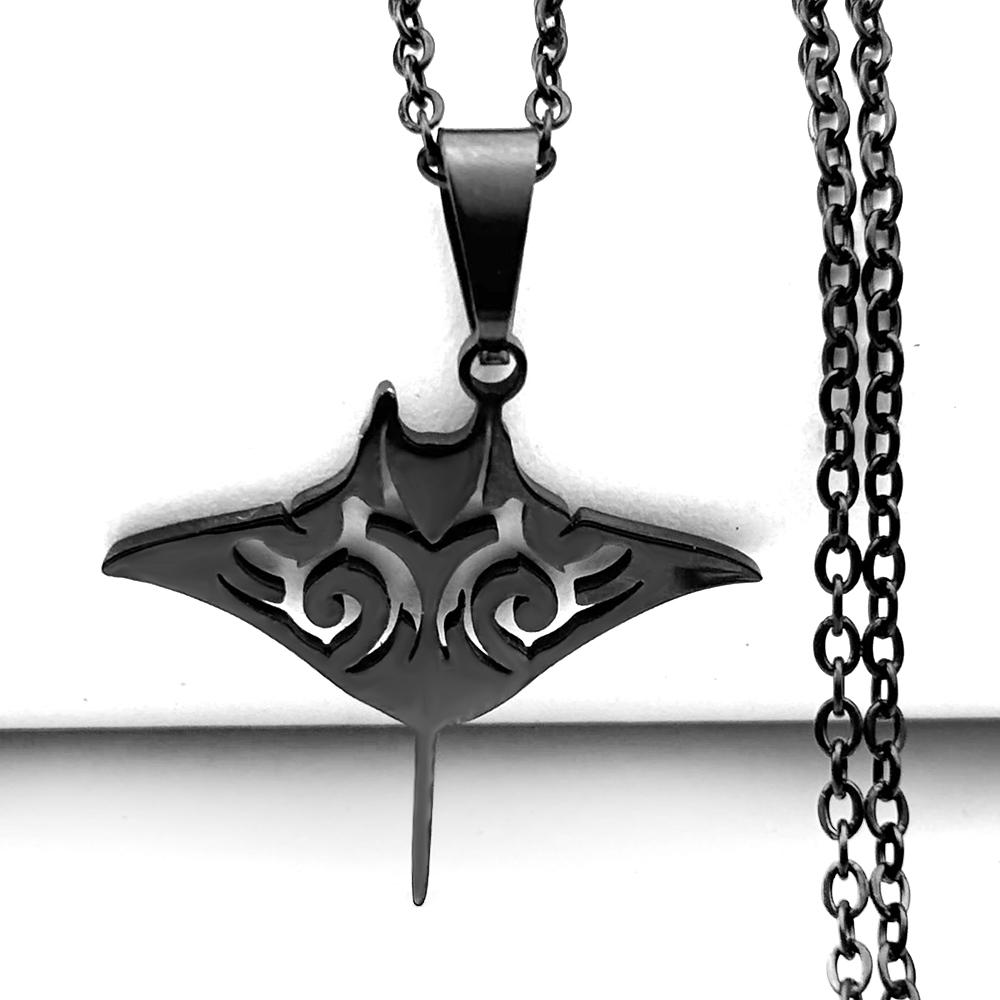 Lovely Devil Ray Fish Chain For Women Men Stainless Steel Silver Color Sea Marine Life Cute Animal Necklace Jewelry Gifts