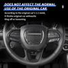 Carbon Fiber Style Car Steering Wheel Trim Cover Panel For Dodge Challenger Charger 2015- And Dodge Durango 2014- Auto Interior Decorations