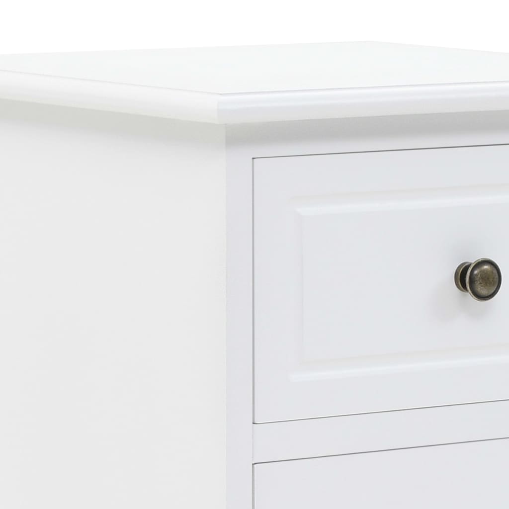 Nightstand MDF and Pine Wood 35 x 32 x 59 cm