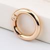 Black O-Ring Buckles Clips Zinc Alloy Round Push Trigger Snap Hooks Plated Gate Spring Carabiner