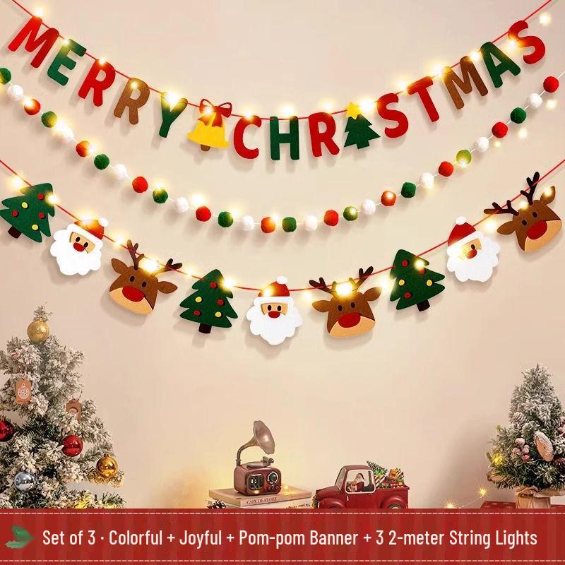 

Різдвяна віконна гірлянда та підвісні прикраси для святкового декору