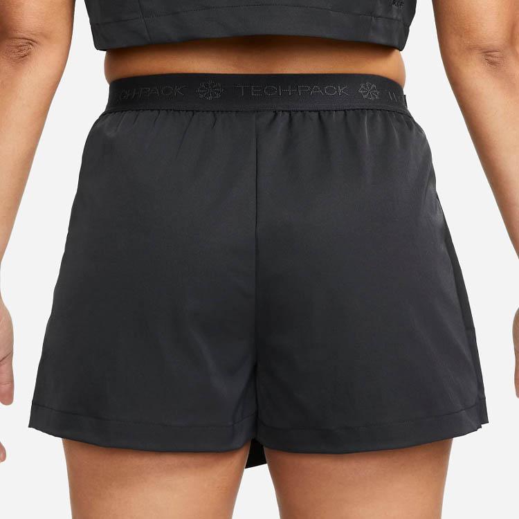 Nike Sportswear Tech Pack Casual Solid Color Irregular Metal Button Design Mid Waist Skirt Shorts Women bottoms Black DV8491-010
