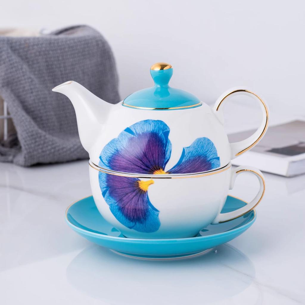 Creative Ceramic Tea Set Teapot Teacup Kettle Filter Pot Water Bottle Coffee Cup Water Cup Flower Tea Cups Teaware Sets Milk Mug