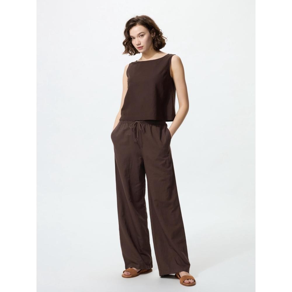 Uniqlo Linen Blend Easy Pants Long Model