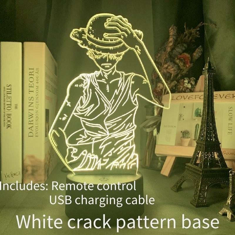 Piece One Luffy 3d Usb Night Light Remote Control Change Color 16 Lamp Colors