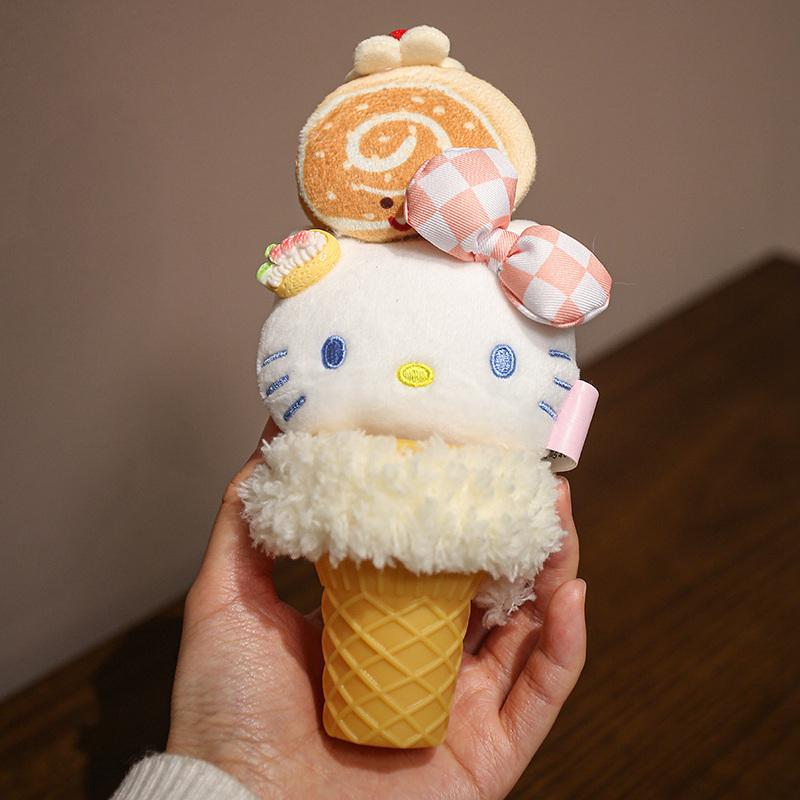 Hellokitty Plush Toys 15Cm Kitty Cat Stuffed Pendant Keychain Kawaii Toys Hobbies Collection Decor Toys Adorably Birthday Gifts