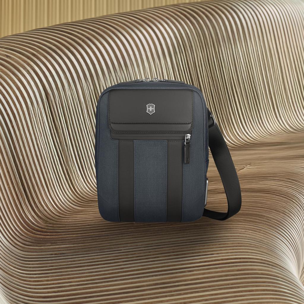 Victorinox Architecture Urban2 Crossbody Bag with Tablet Shoulder Antibacterial Blue 10-inch Pocket, Bag, Material, Compartment, Multi-Tool Handle,