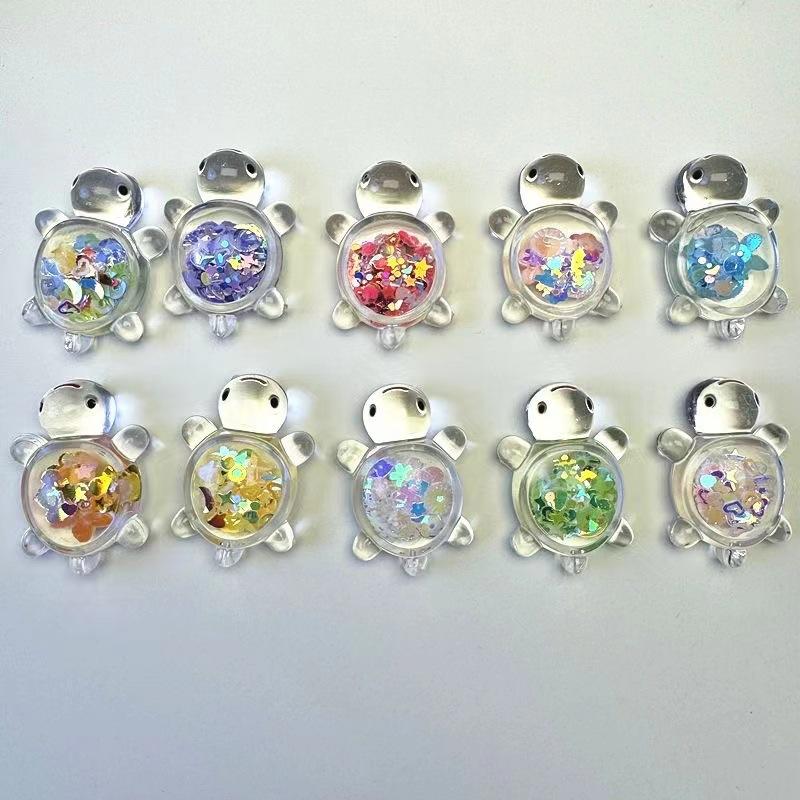 10/30 peças Lembrancinhas de Festa 2025 Mini Tartaruga Luminosa Transparente Fofa Acessórios de Cola Creme Decoração de Mesa para Festa de Estudantes Brinquedos