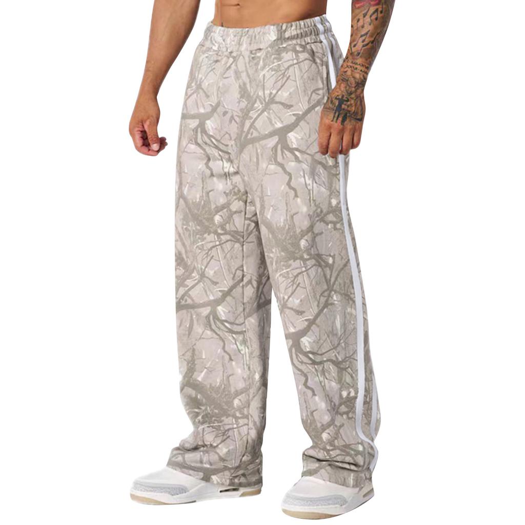 Men's Camouflage Loose Wide Leg Sweatpants Men's Casual Fashion Sweatpants