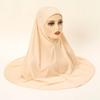 Full Coverage Solid Color Instant Hijab Four-Way Stretch Solid Color Prayer Scarf  Busy Mothers