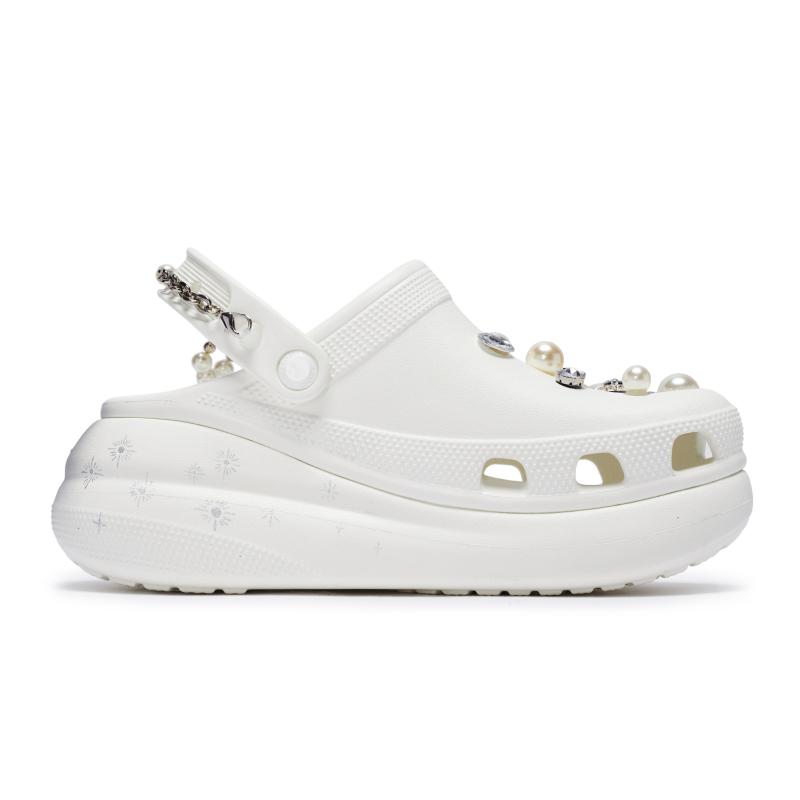 Crocs Classic Clog 811 Manufacture Silver Moon Secret Realm Limited Edition Canvas Bag Clogs Unisex White