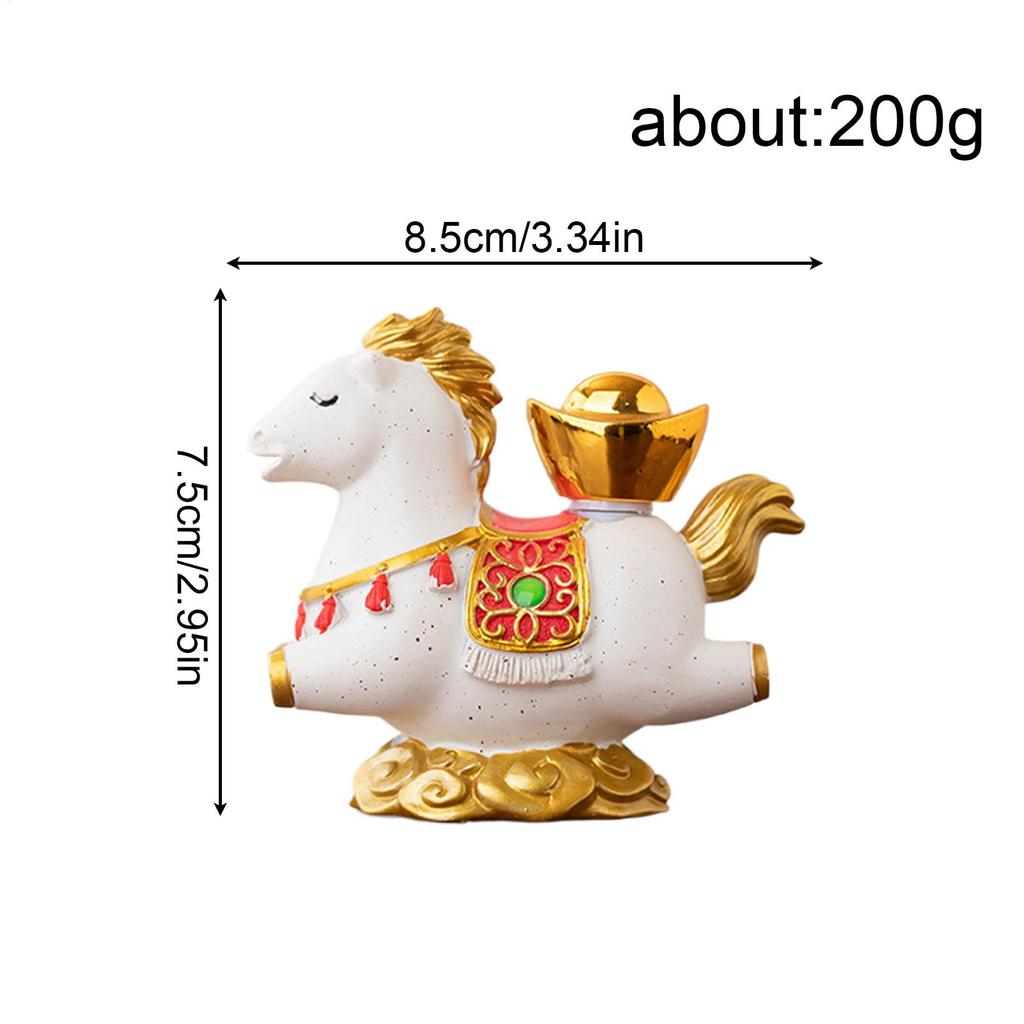 Chinese Horse Figurine Resin Spring Festival Holiday Souvenir Chinese New Year 2026 Horse Figurine For Home Office Bedroom