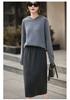 Cozy 100% Ultra-Fine Wool Hooded Drop Shoulder Sweater for Autumn and Winter