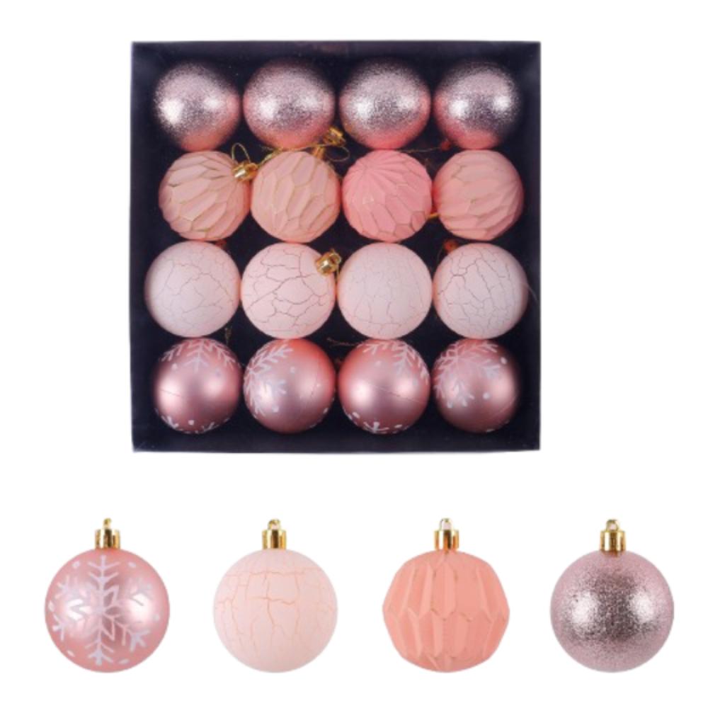 16pcs Shatterproof Electroplated Hanging Balls 6cm Merry Christmas Decor Holiday Festive