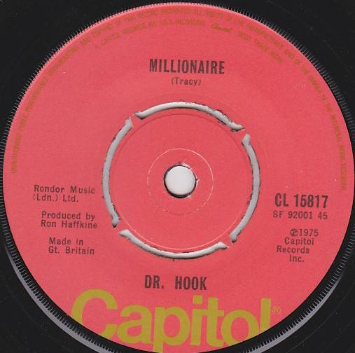 

7inch Record DR. HOOK - Millionaire CL15817 Capitol Records 1975 UK Rock Used