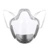 Protective Mask Transparent Mouth Cover Adult Durable Mask Face Shield Combine Plastic Reusable Anti-Fog Haze Dustproof Mask