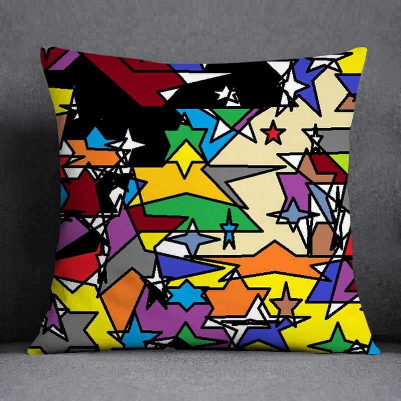 Painted Characters Collection Home Decor Pillowcases Square   Office Furnishings