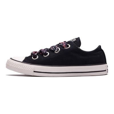 Chuck Taylor All Star Große Ösen Bequeme Low-Top Canvas Schuhe Damensneaker Schwarz 560978C