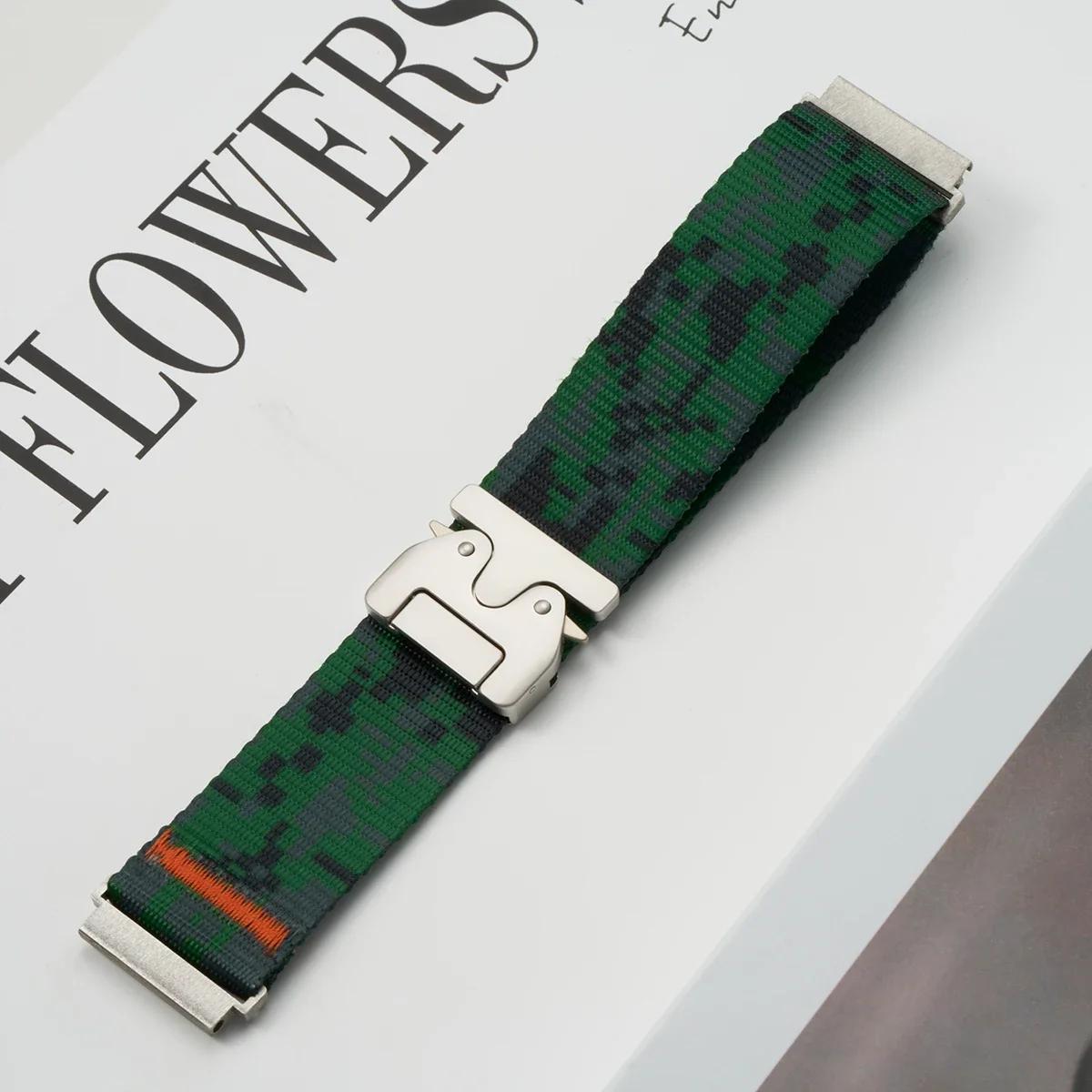 

20mm 22mm Camouflage Strap for Samsung Galaxy Watch 7 6 5 4 40/44mm Classic Nylon Band for Huawei GT5 5Pro 4/3 Pro 46mm Bracelet Universal 22mm width