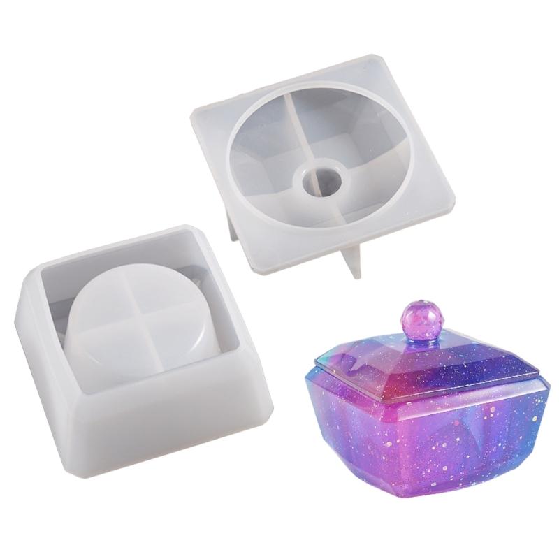 

Set of 2 Jar Resin Moulds Silicone Resin Jar Moulds Silicone DIY Molds Epoxy Moulds for Storage Container Candy Jar