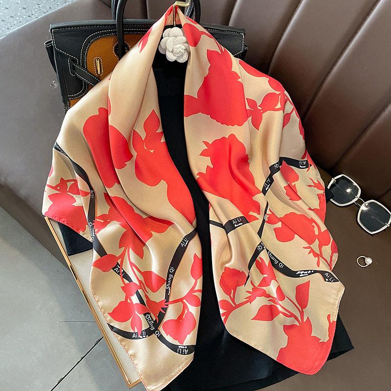 New scarf women's universal 90 large scarf sun protective thin shawl stylish fashion decorative scarf