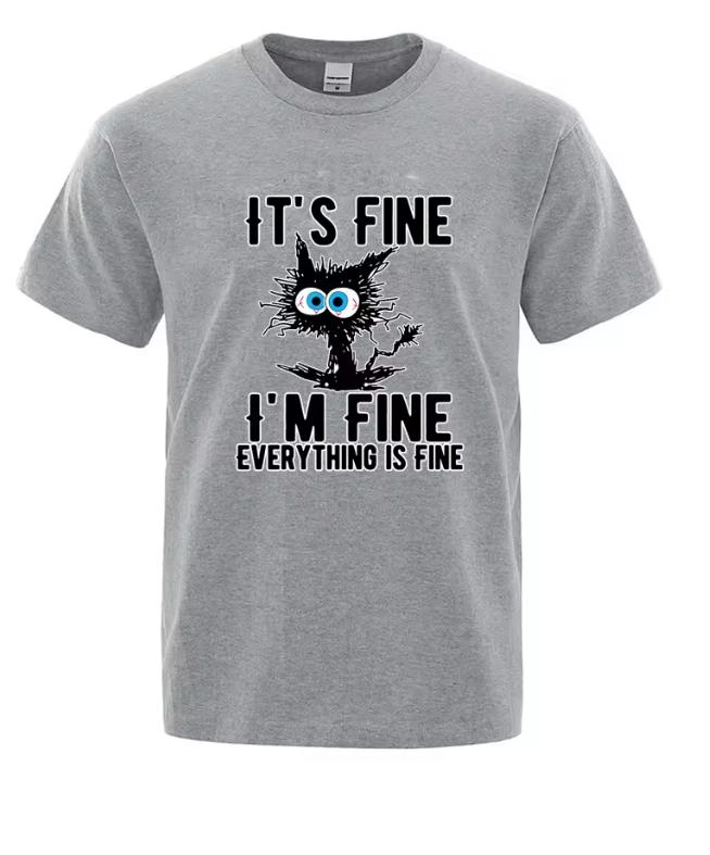Unisexs Funny Cool Cat Printed Tshirt Casual Unisexs Short Sleeve Tshirt For Unisex Tshirt Male Top