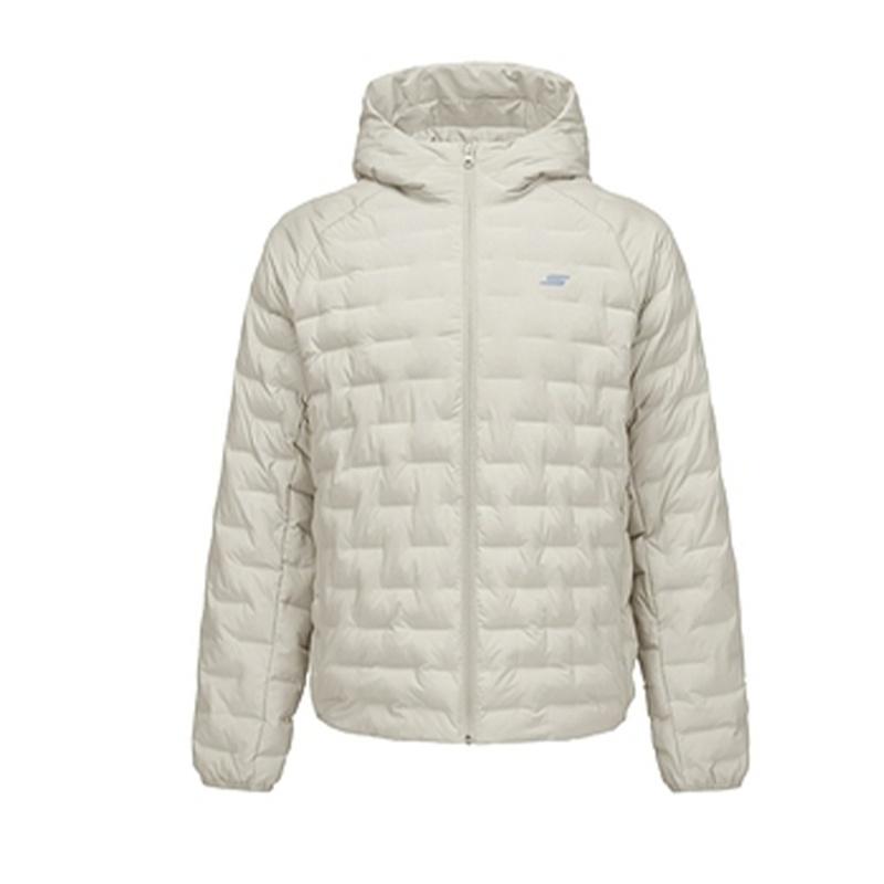 Skechers Windproof Water-Repellent Warm Woven Durable Sports Outdoor Casual Commuter Hooded Jacket Men jackets Light-Gray Brown P425M178-021B L