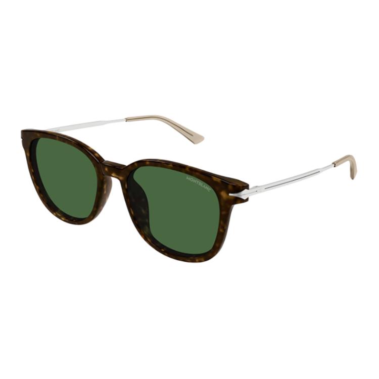 

Montblanc Lightweight Design Irregular Shape Sunglasses Unisex sunglasses Havana MB0304SA-002 55,Havana