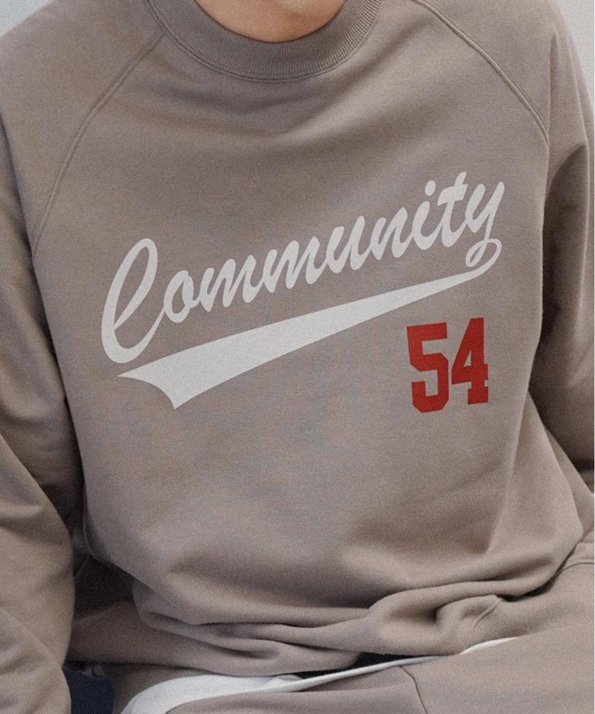Deomail [Set]Community 54 Sweat Shirts Pants - Brown